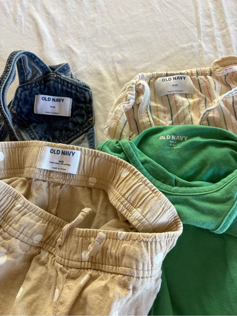 ☀️ OLD NAVY Girls Size 8 Summer Lot (4 Pcs) Shortalls Romper Tank Shorts 🌸